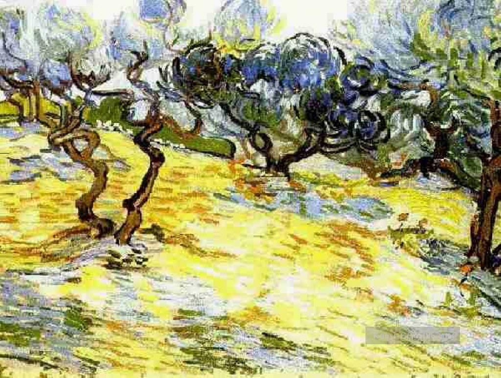 Olivenbäume strahlend blauer Himmel Vincent van Gogh Ölgemälde